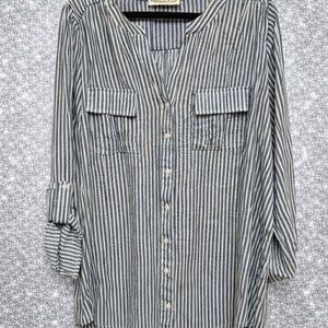 Men's Striped Gray Shirt